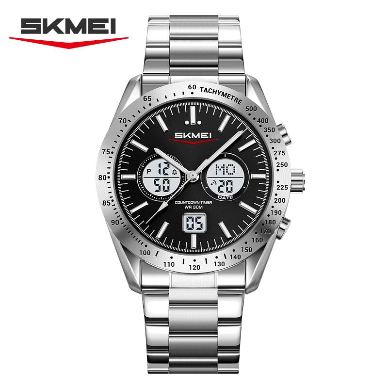 SKMEI 2503 Reloj Hombre New Luxury Business Men's Sports Digital Watch Dual Display Waterproof Electronic Multifunctional Clock