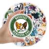 50 Cat Warrior Waterproof Graffiti Stickers for DIY Notebooks and Suitcases - 50 Sheets