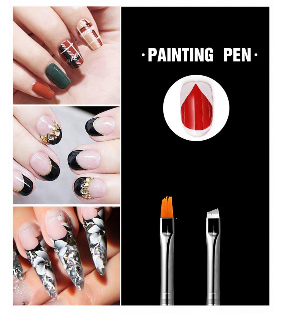 34 Pcs Nail Electric Drill Nail File Art Gel Design Pen Painting Polish Brush Dotting Drawing Tools Set