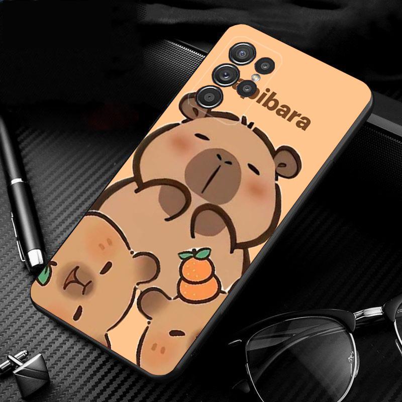 Kreskówkowa Urocza Kapibara Etui na Telefon Dla Samsung Galaxy S25 S24 S23 S22 S21 Ultra S24 S23 S22 S21 S25 Plus S24 S20 FE