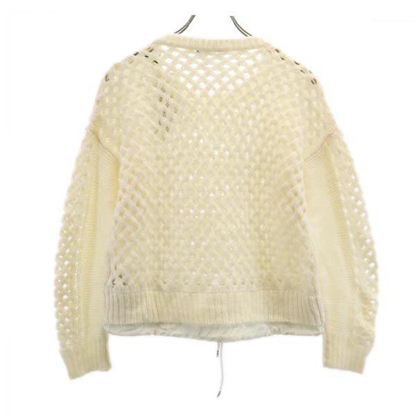 DIESEL Unused Alpaca Blend Long sleeve knit S white sweater Women Used