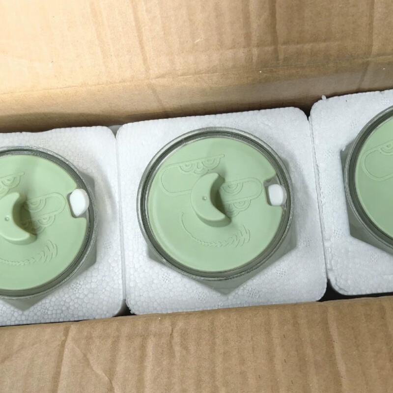 Wild Pigeon Green Glass Seasoning Jar Set (3-Pack)