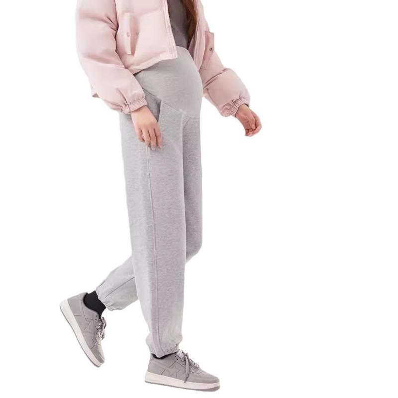 Maternity pants wear autumn and winter new sweatpants, maternity pants, belly support pants, closed feet and leg pants, women's maternity casual pants