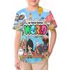 Cartoon Print Toca Life World T-Shirt Casual Game Kids High Quality T Shirts Fashion Childrens Clothing 3D Cartoon Print Tees Boys girls clothes Tops