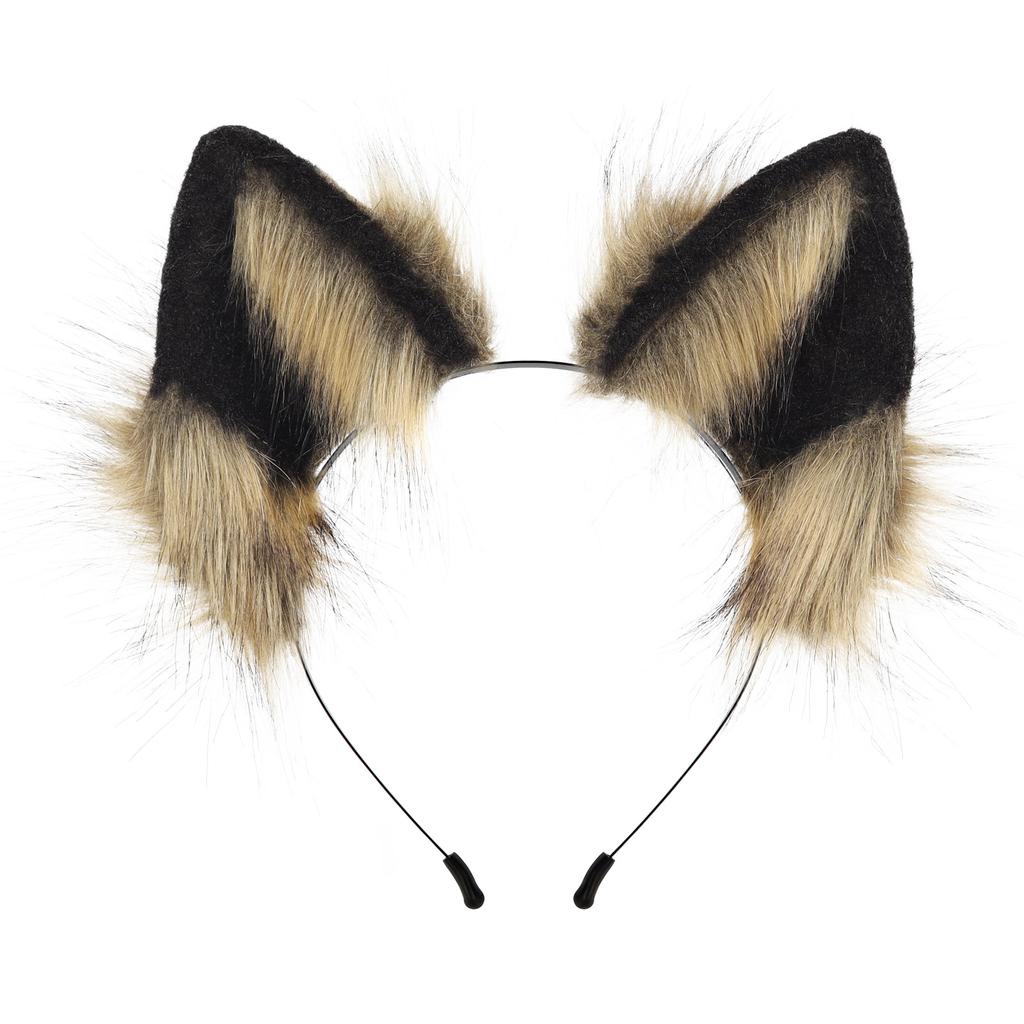 Plush Fox Animal Ear Headband Cute Cos Jackal Simulation Plush Prop Accessories Headband Headband