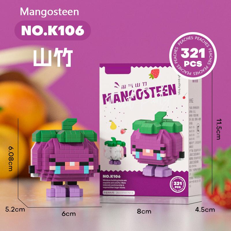 Mini Fruit Party Decorations Nano Diamond Building Blocks Toys Strawberry Grape Clay Peach Children Toys Birthday Gifts