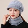 New Woman Winter Hat Ear Protection Warm Suit Plush Fur Lined Warm Hat For Female Casual Rabbit Fur Blend Knitted Cap