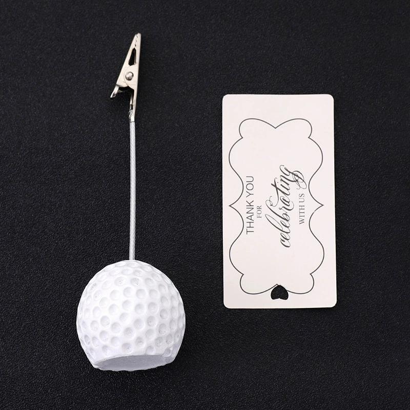 WTEMPO Creative Golf Ball Shaped Design Business Card Holders Party and Gathering Message Holders Festive Party Seat Number Holders Table Decorations