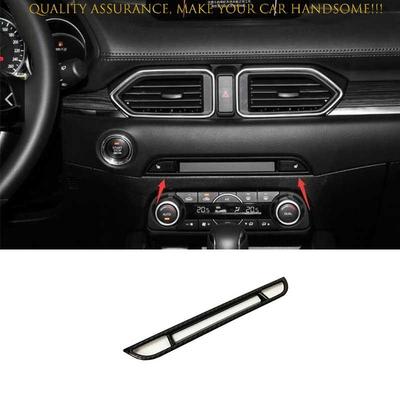 For Mazda CX-5 2017-2024 Carbon Fiber Console CD Switch Control Panel Trim 2PCS