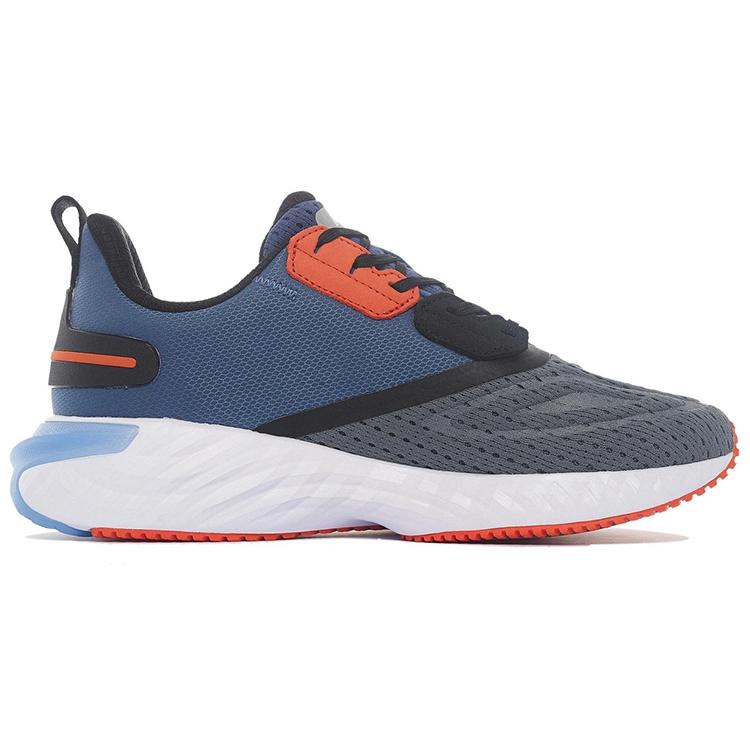 New LiNing Low Top Running Shoes Men's Gray Blue Black ARSS093-1