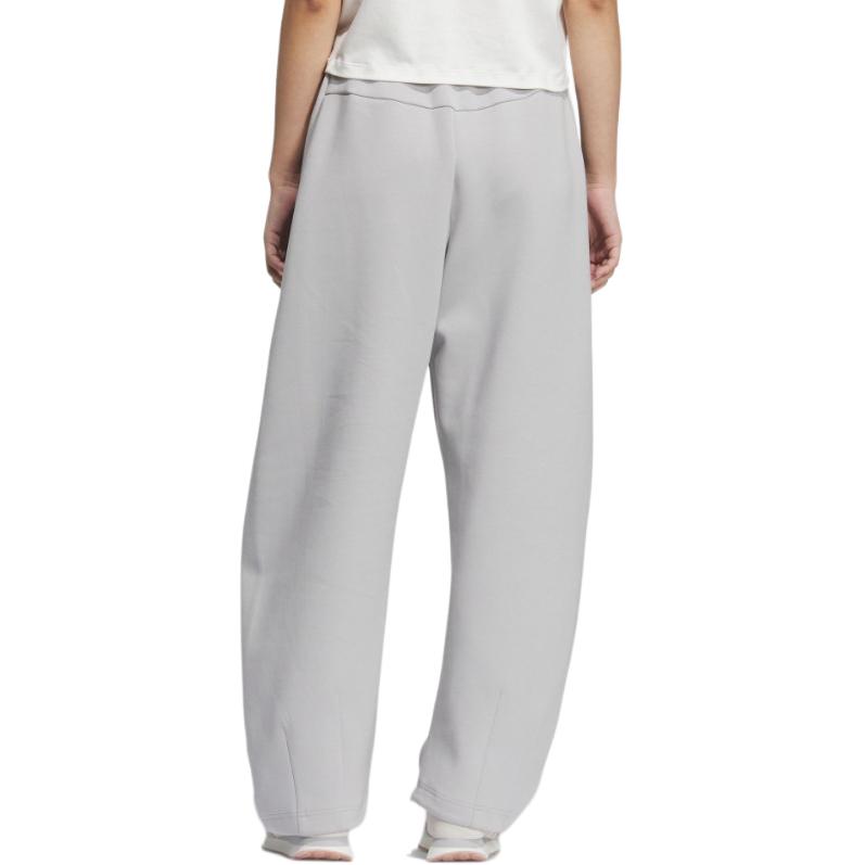 adidas Color Block Design Comfortable Versatile Fashion Knitted Sports Pants Women Bottoms Light-Gray KC0304