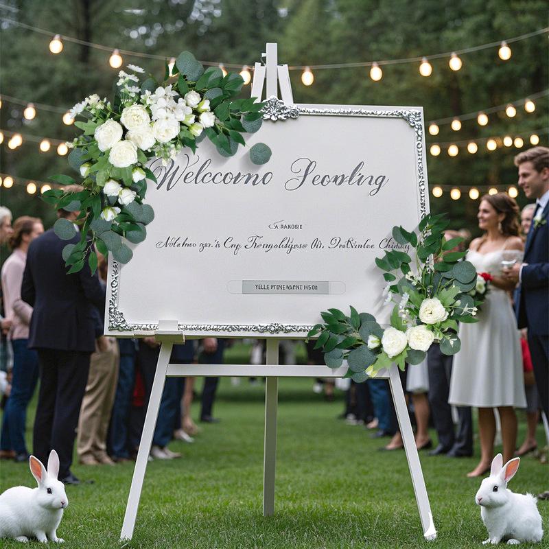 Floral Wedding Arch & Welcome Sign Decoration Set