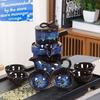 8 Pcs Set Semi Automatic Tea Sets Chinese  Ceramic Purple Clay Tea Set  Tea Cup The Kung Fu Teapot Set