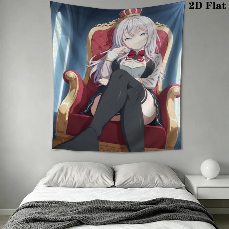 Alya Anime Wall Tapestry Aesthetic Wall Hanging Printed Fabric Blanket Decorative Tapestries for Bedroom Living Room Home Decor