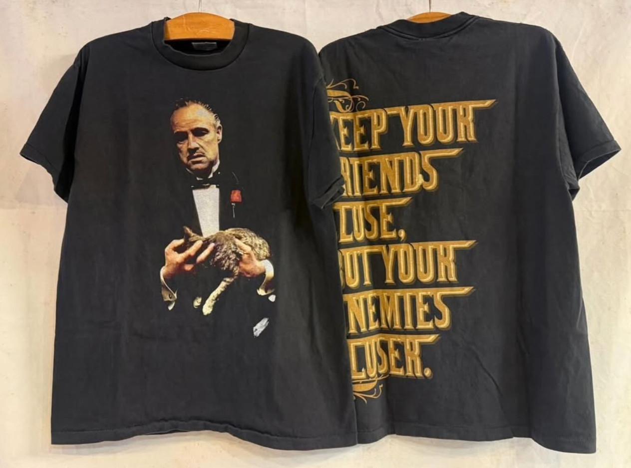 Vintage 2000s The Godfather Movie Promo Marlon Brando Rare Sz.L REPRINT Unisex T-Shirt L