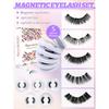 Magnetic Eyelashes No Glue 5 Pairs Set Natural Look False Daily Wear