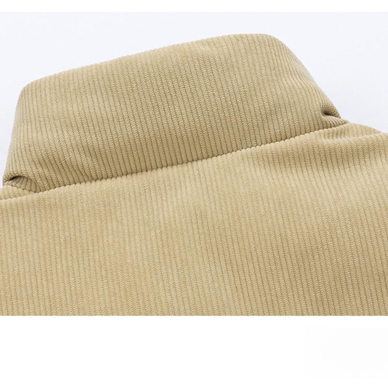 Men's Down Cotton Vest Autumn Winter Trend Corduroy Color Block Vest Thickened Warm Casual Sleeveless Jacket for Men