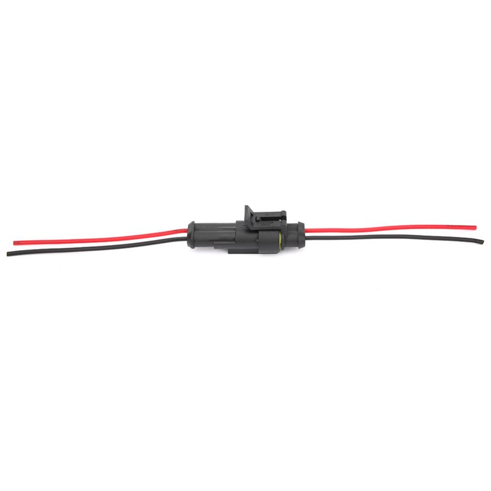 5 Sets 2 Pin Series Terminal Connector- Waterproof Plug with Wire Electrical Connector Automotive Electrical Connectors