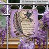 2D Flat 1pc Rainbow Feather Bird Aluminium Hanging Plaque, Hope Quote Sign and Rainbow Feather Bird Crescent Moon Star Print Wall Decor, Gothic