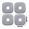 Mop Head 4 Pieces Microfiber Mop Pads Square Brush Scrub Pad for Wet and Dry Deep Clean Hardwood Floor Care Kitchen Bathroom