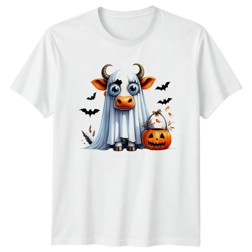 Cow Ghost Halloween Holidays Unisexs TShirt Unisexs Tee Graphic Unisex Top S