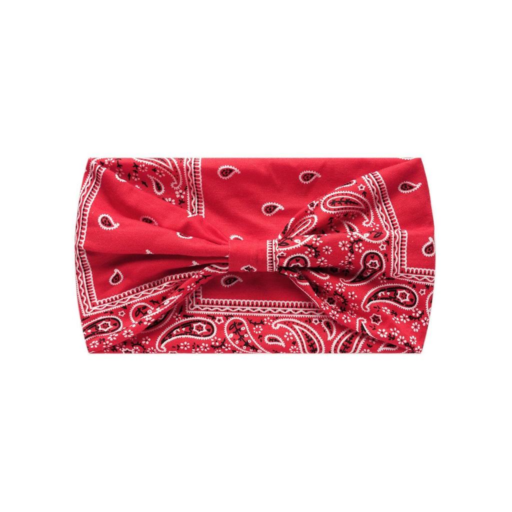 Women's European Bohemian-Style Cashew Flower Print Elastic Sports Headband