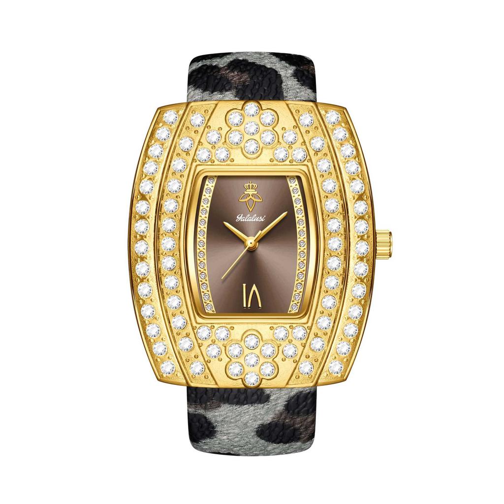 Temperament Women'S Watch Full Of Diamonds, Personalized Light Luxury Square Quartz Watch, Retro Watch
