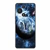 For TCL 605 Case Fashion Flower Protective Black Silicone Soft TPU Back Cover Case For TCL 60 5G 60 SE Case 60SE Coque Funda Bag