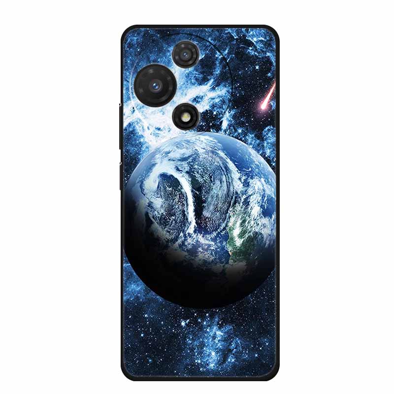 For TCL 605 Case Fashion Flower Protective Black Silicone Soft TPU Back Cover Case For TCL 60 5G 60 SE Case 60SE Coque Funda Bag