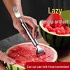 Stainless Steel Dual-Head Watermelon Cutter & Fruit Fork - Multi-Functional Slicer with Newcomer Discount