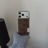 Maillard Brown Leopard Print Label Applies To iPhone15promax Apple 16pro Mobile Phone Case Epoxy 13 Anti-drop 1412 All-inclusive 17promax Female 17pro