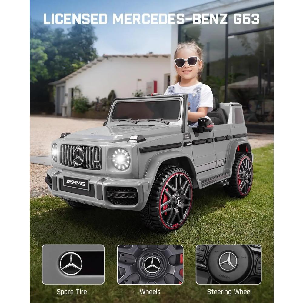 FanttikRide 12V 7Ah Licensed Mercedes-Benz G63 Ride on Car for Kids Ages 3-6, Electric Car Ride on Toys w/Parent Remote, Wireles