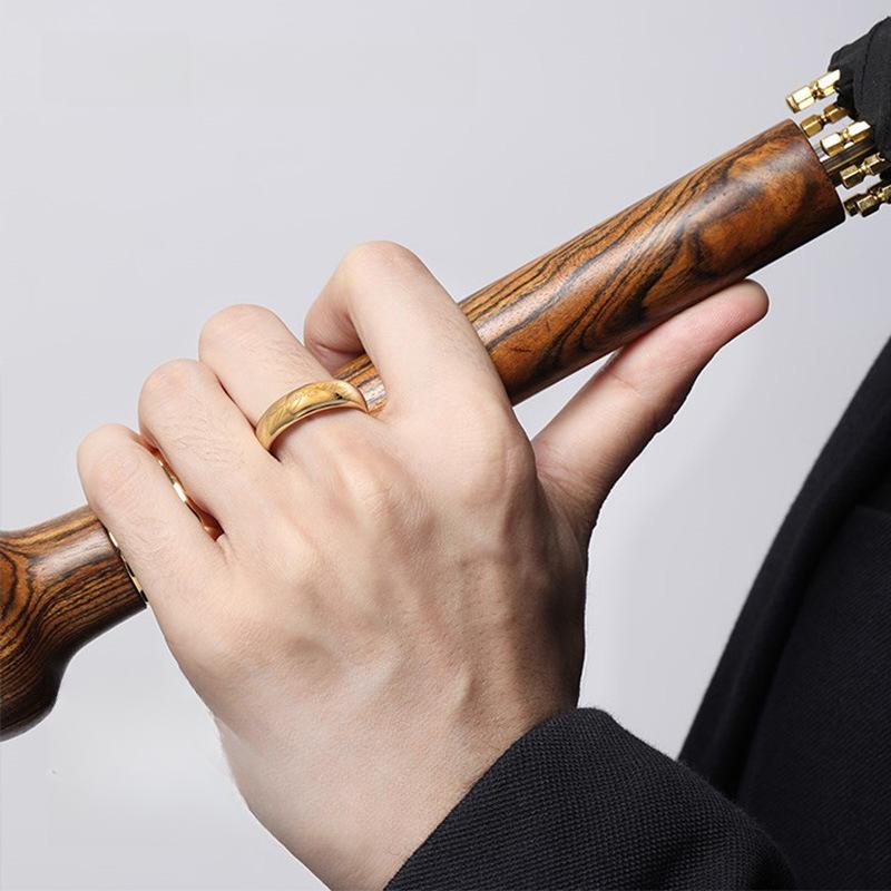 Inel din Oțel Tungsten cu Alfabet Design Nișă Ins Inel care Nu se Decolorează Inel Retro de Degetul Arătător pentru Femei