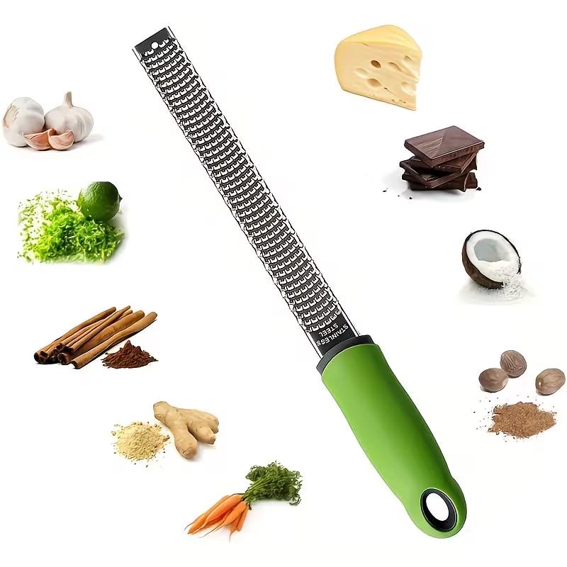 Stainless Steel Zester Grater Lemon Cheese Grater Manual Ginger Garlic Vegetable Grater Kitchen Tool with Handle