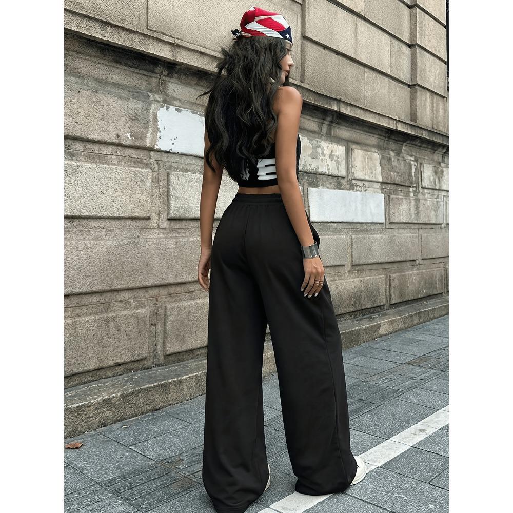 Style Urbain Rock Gothique Cool Mode Rétro Y2K Imprimé Fleur de Prunier Cordon de Serrage Confortable Décontracté Pantalon Large