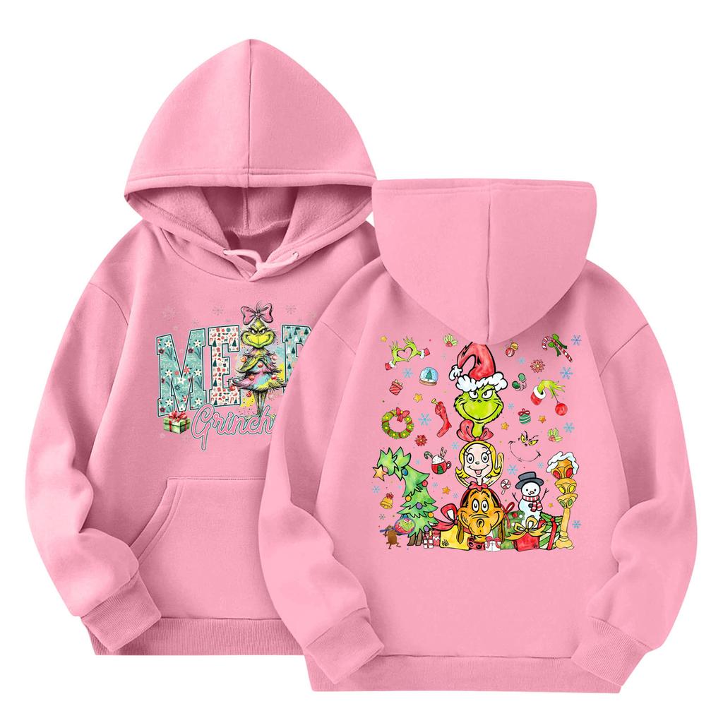 Dětská móda Lehký pulovr s dlouhým rukávem s kapsami Potisk Mikina s kapucí