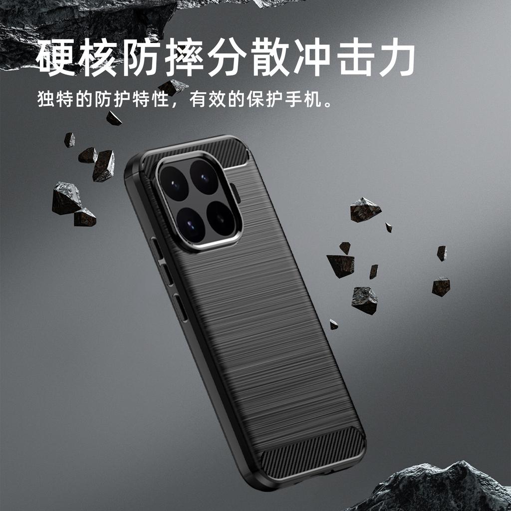 Applicable To Xiaomi Mi 11T Mobile Phone Case Mi11T Pro Protective Case All-inclusive Redmi 1A Brushed Carbon Fiber Anti-drop Thickening