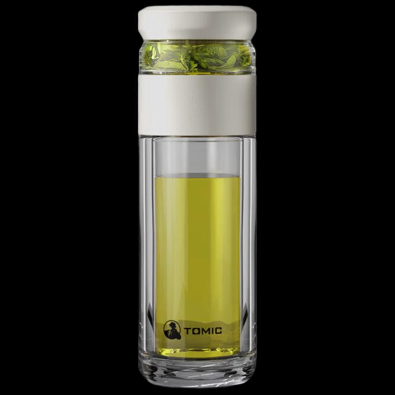 TOMIC Tea Separation Double Wall Glass Cup
