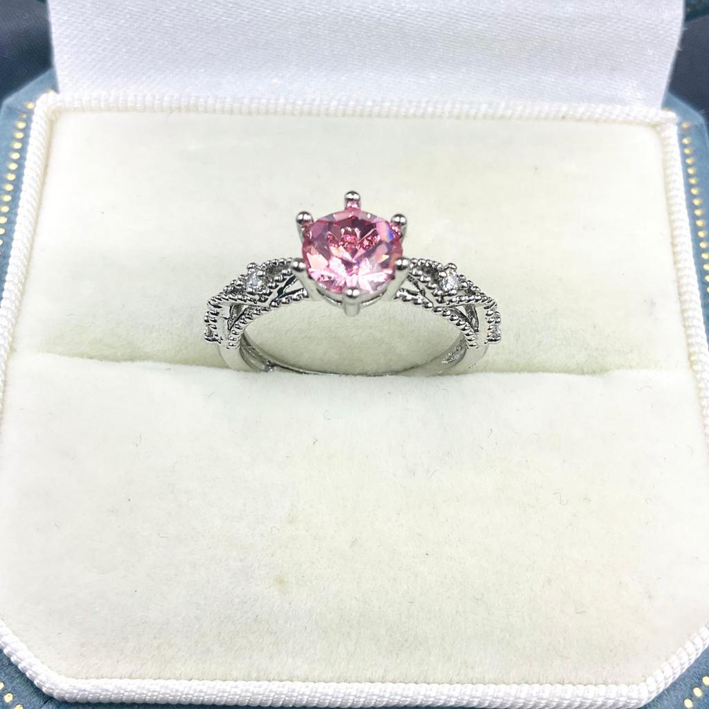 6.2mm Round Pointed Bottom Ring Setting for DIY Inlay Hua Zi Diamond Jewelry