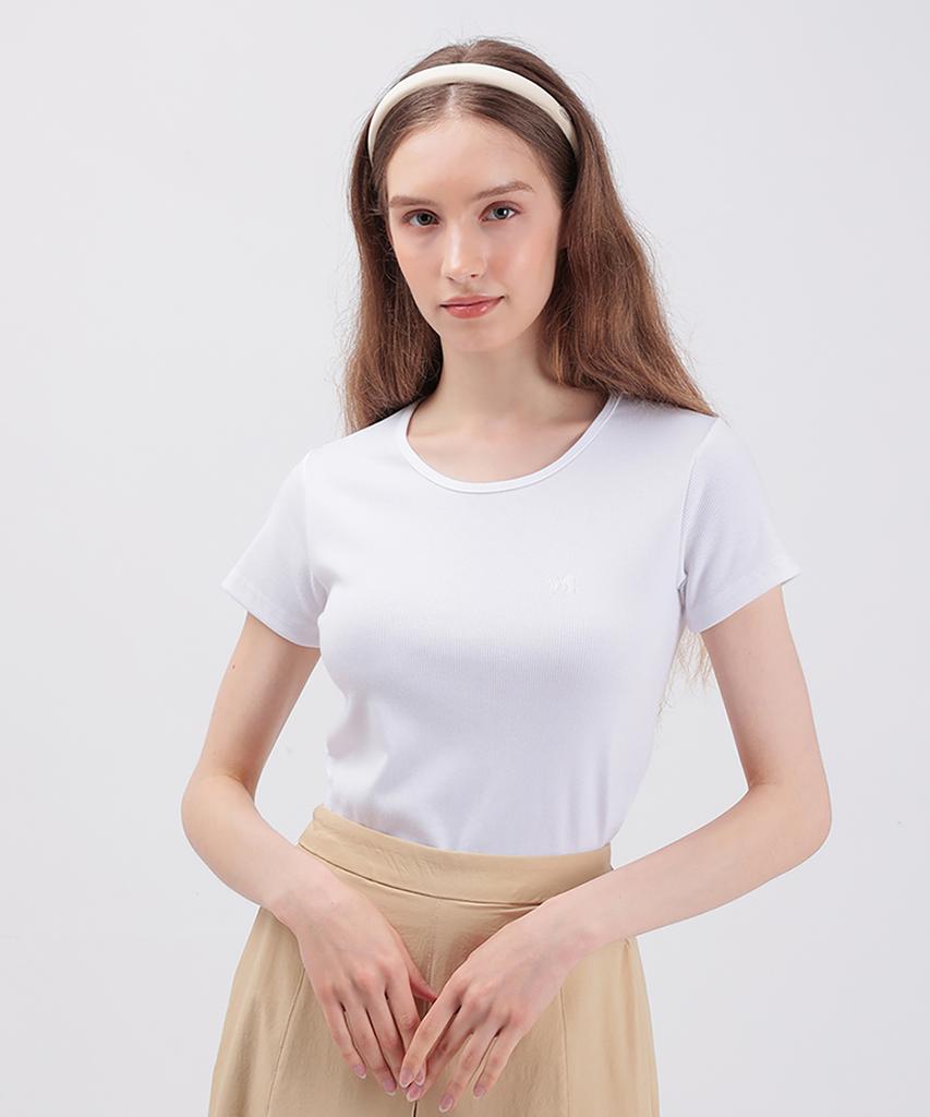 WHEN YOU MOVE Signature Logo Embroidered Round Cropped Short Sleeve (4 Colors)