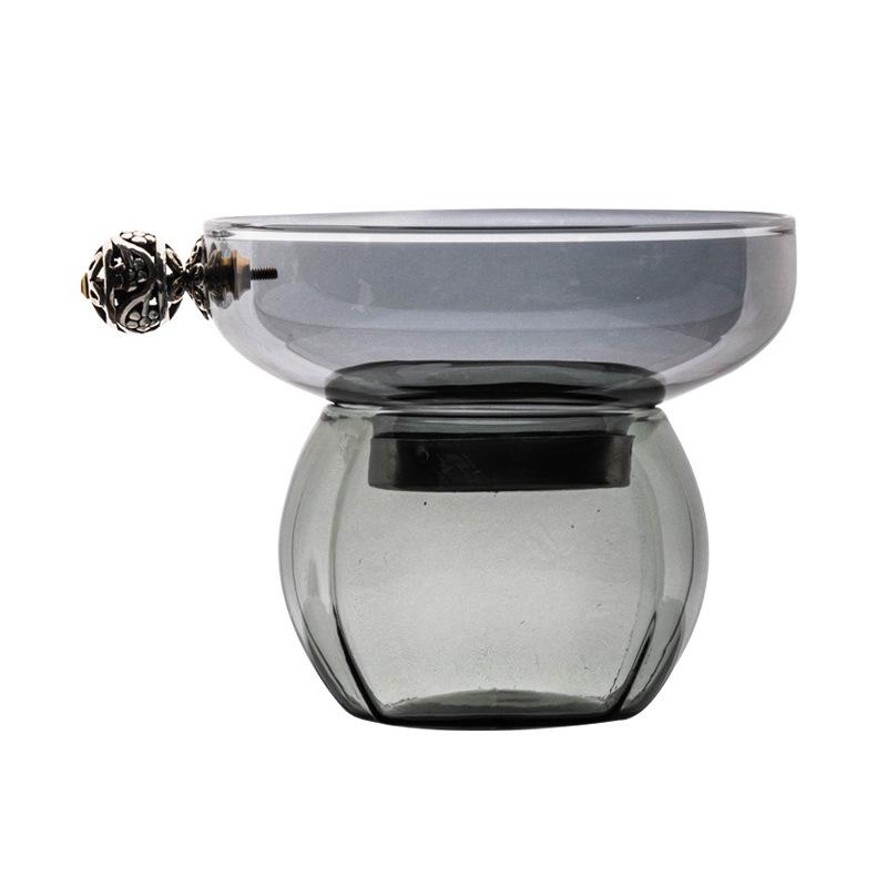 Japanese Smoky Grey Transparent Glass Tea Strainer and Tea Filter Stainless Steel Filter Screen Tea Set Accessories