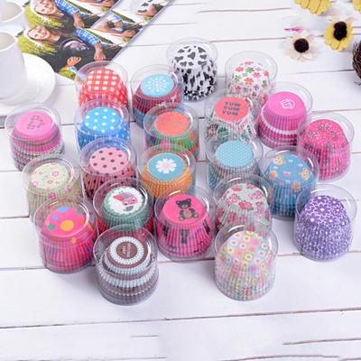 Zufällige 100 Pcs Cupcake Liner Backen Tassen Cupcake Form Papier Muffin Fällen Kuchen Dekorieren Werkzeuge