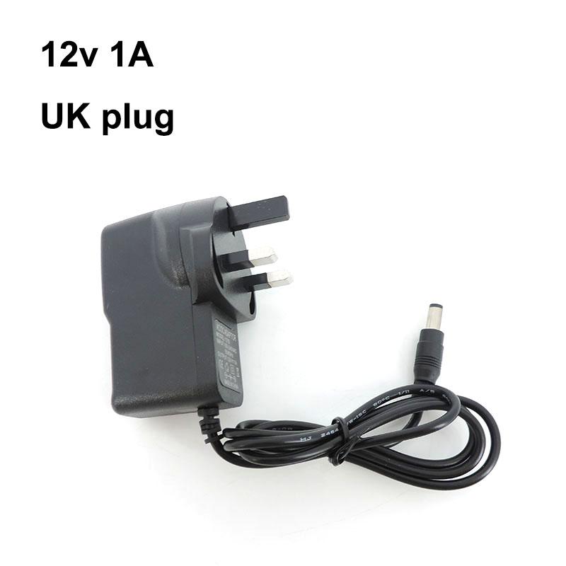 

Адаптер питания переменного тока 110 В 220 В постоянного тока 12 В постоянного тока 1 А 2 А 3 А 2000 мА 3000 мА, британская вилка, 5,5x2,5 мм, 12 В, 1000 мА 1A