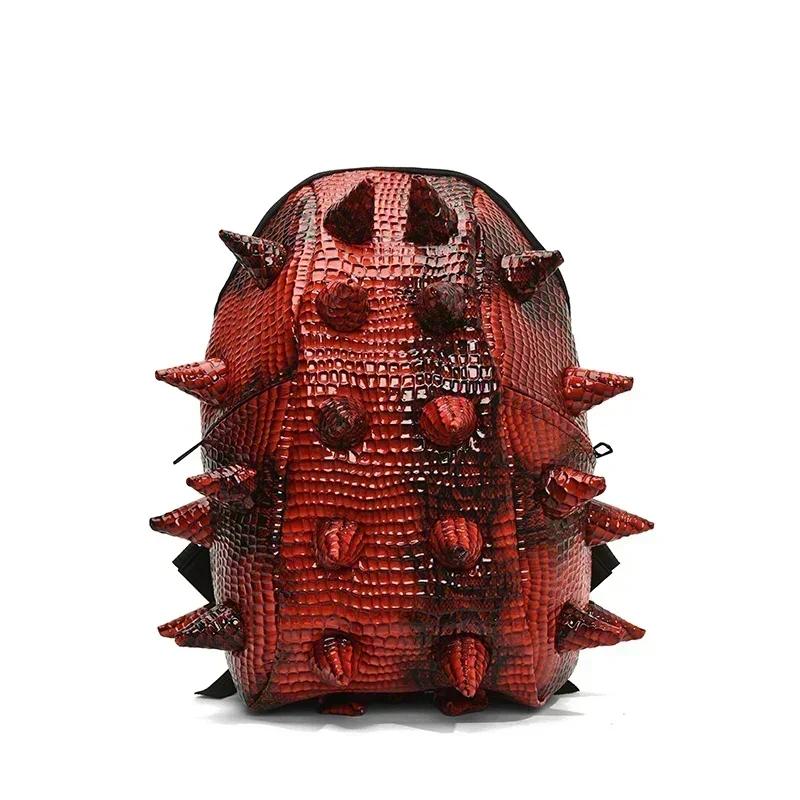 Punk Style Fashion Unique Design Backpacks 2025 New Hedgehog Large Capacity Bags Hot Style PU Personality Travel Bags Spike
