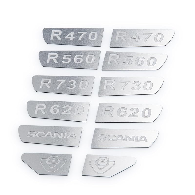 

TRZX Digital notation of metal is Tamiya 1/14 RC trailer tractor track R620 decorate stickers for