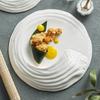 Wave Artistic Conception Fusion Tableware Ceramic Tableware Western-style Flat Special-shaped Hotel Advanced Cold Dish Set Plate
