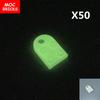 MOC Bricks Luminous Ghost Wolf Head Hands Heart Model Figure Body Part Small Compatible Educational Building Blocks Boy's Toys