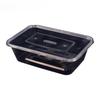 Rectangular Disposable Plastic Takeout Meal Prep Containers with Lids