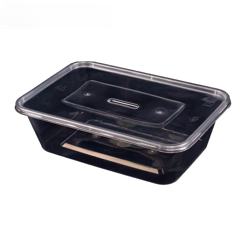 Disposable Rectangular Plastic Takeout Meal Prep Containers with Lids, 300 Count