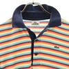 LACOSTE Made in USA Border Pattern Short sleeve Polo shirt 2 Multi Men's Used